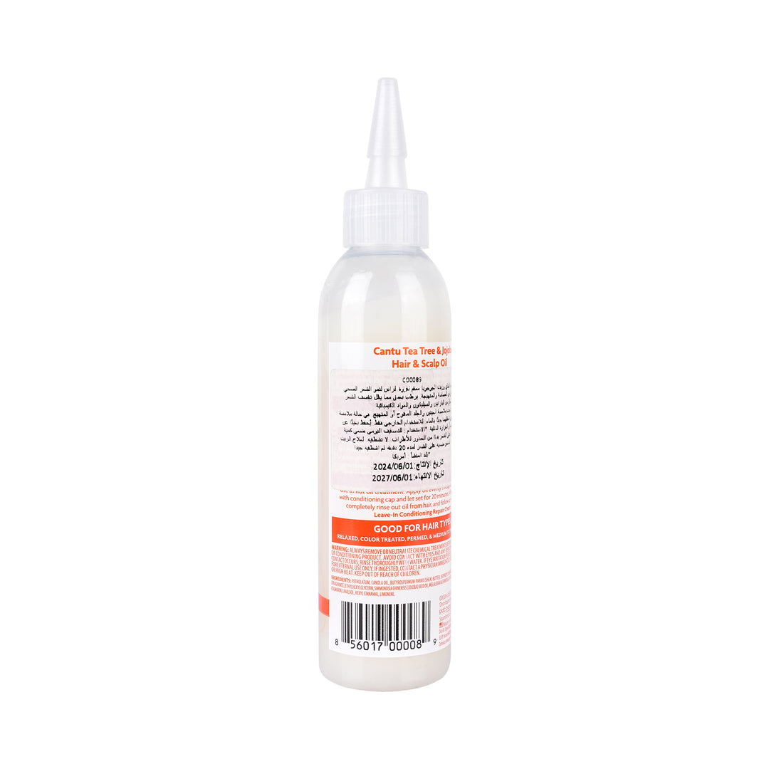 52819-Cantu Tea Tree &amp; Jojoba Hair &amp; Scalp Oil 180ml +2