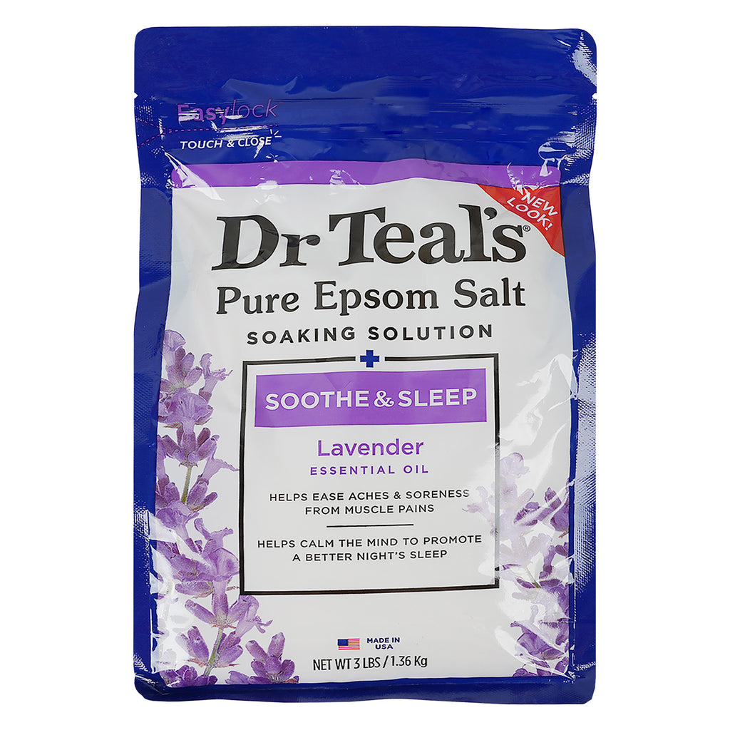 Dr Teals Pure Epsom Salt Soaking Solution 1.36Kg - Lavender