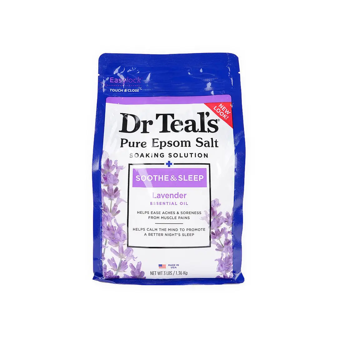 Dr Teals Pure Epsom Salt Soaking Solution 1.36Kg - Lavender