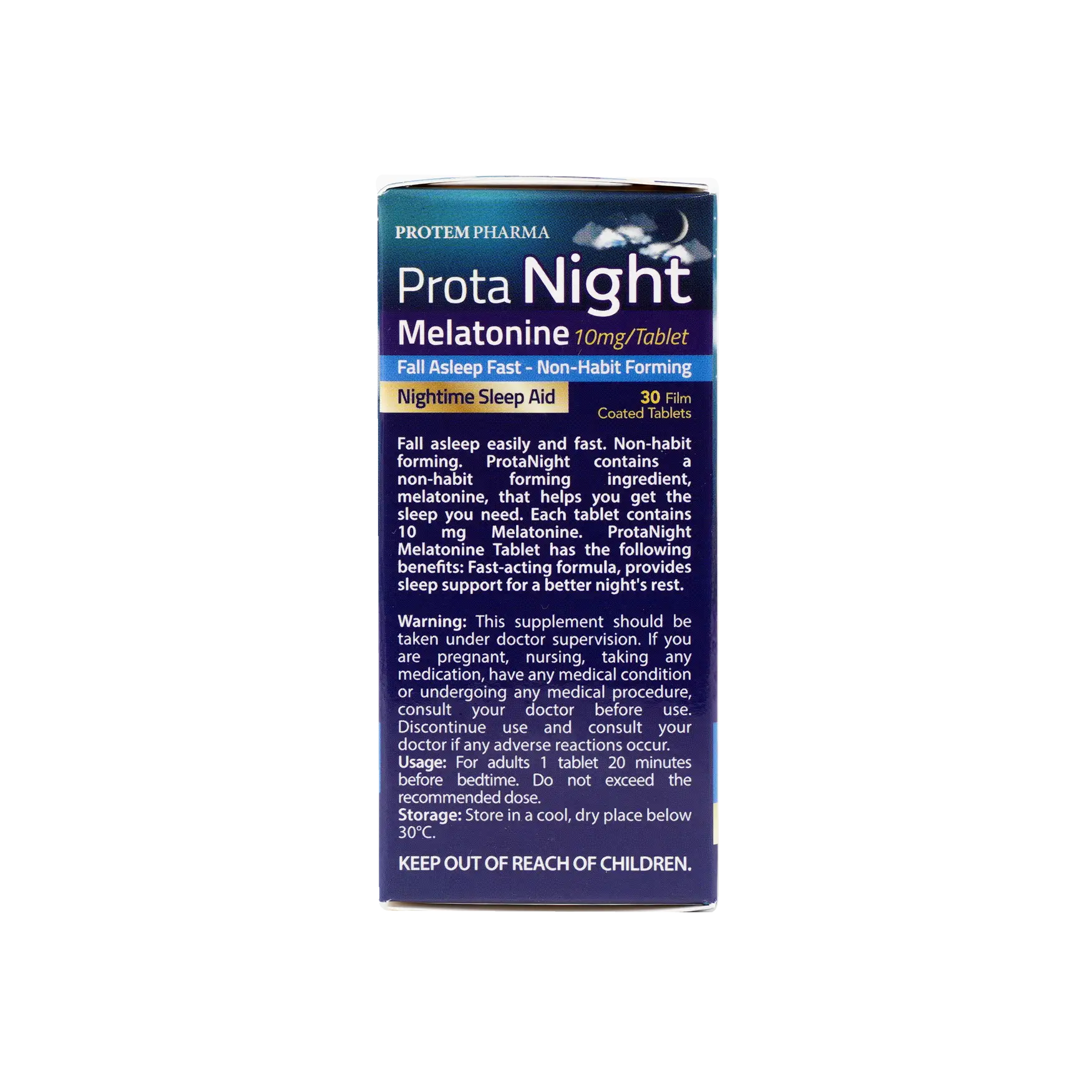 Protem Pharma Prota Night Melatonine 10mg 30 Tablets