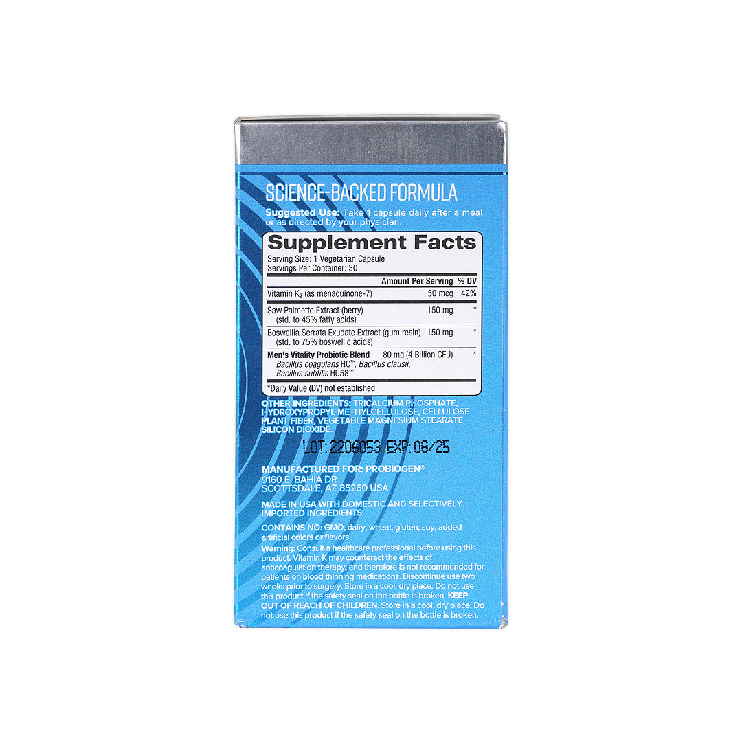 Probiogen Mens Vitality Spore Probiotic 30 Veg Cap