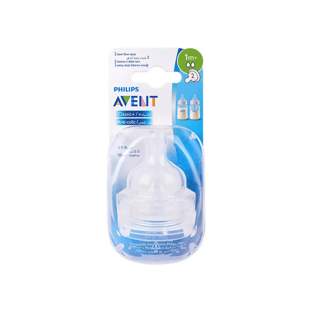 Avent Anti-Colic Teat 1m+ 2Pcs-F632/27(PA007)
