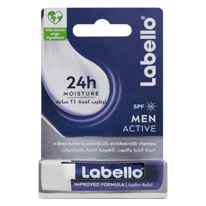52853-Labello 24h Moisture Lip Balm-Men Active Care +2