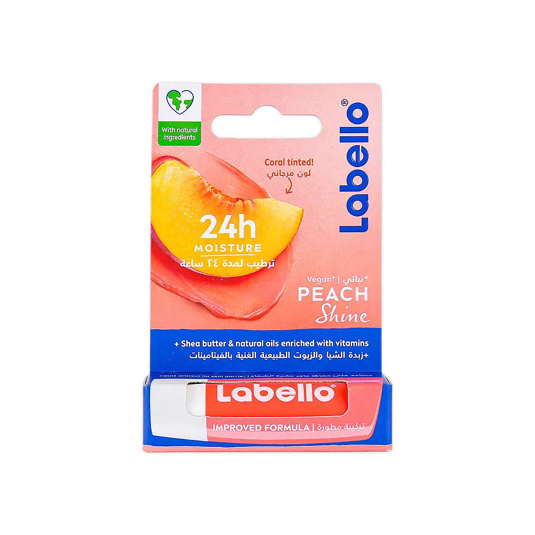 Labello 24h Moisture Lip Balm-Peach Shine