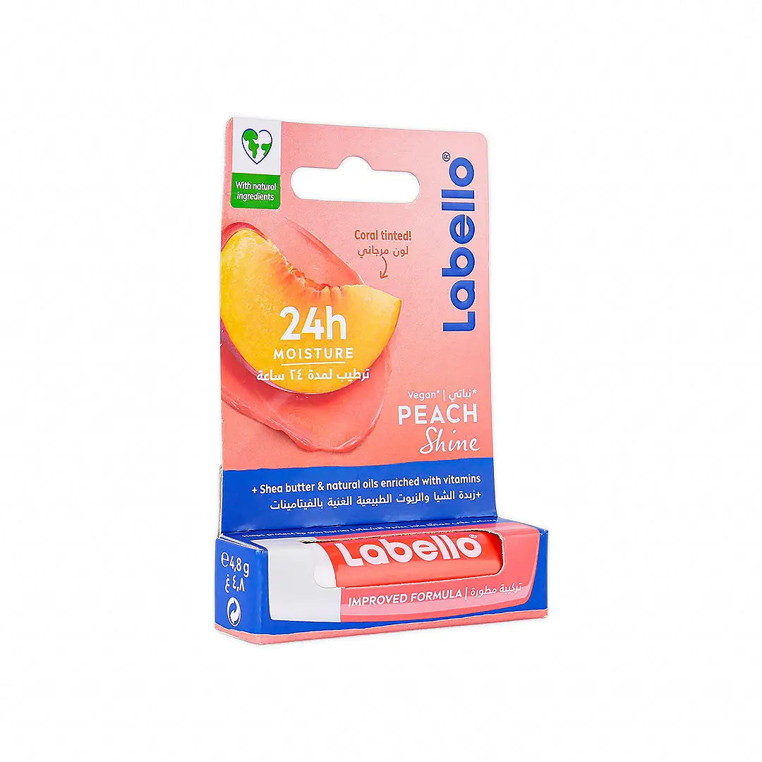 Labello 24h Moisture Lip Balm-Peach Shine