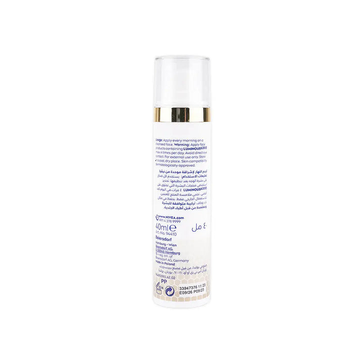 52867-Nivea Luminous Evenglow Day Fluid Spf50 40ml +4
