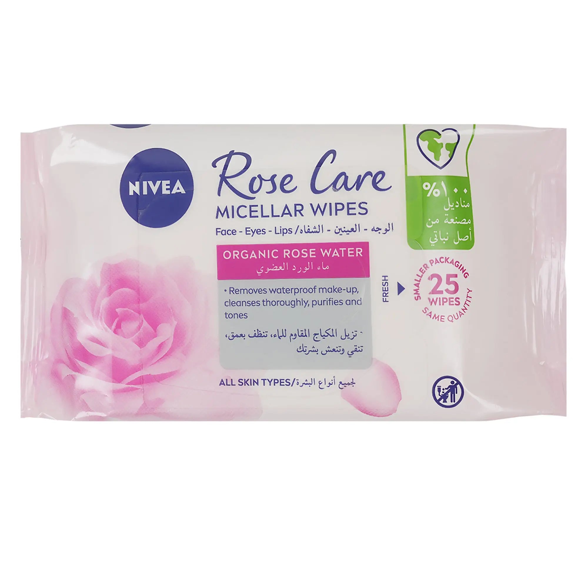 Nivea Rose Care Micellar 25wipes