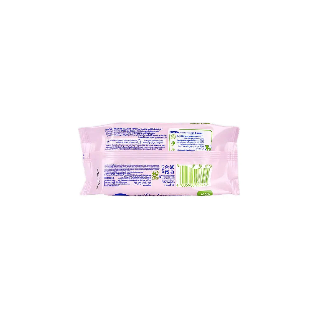 52871-Nivea Rose Care Micellar 25wipes +3