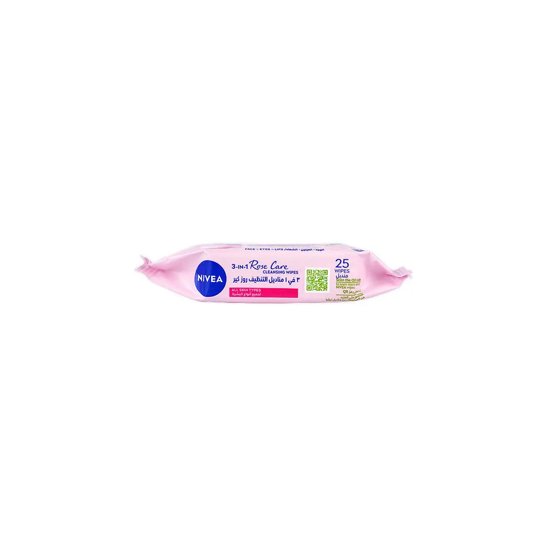 52871-Nivea Rose Care Micellar 25wipes +2