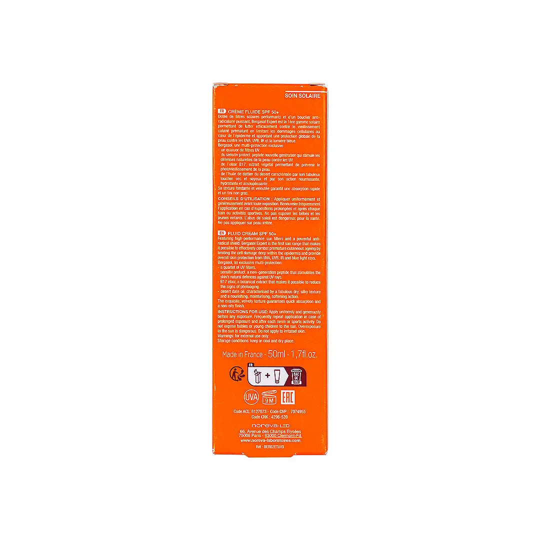 Noreva Bergasol Expert Fuild Cream SPF50+ 50ml +6