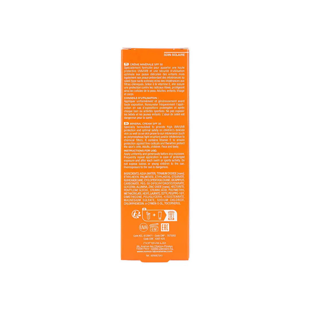 Noreva Bergasol Expert Mineral Cream Spf50+ 50ml