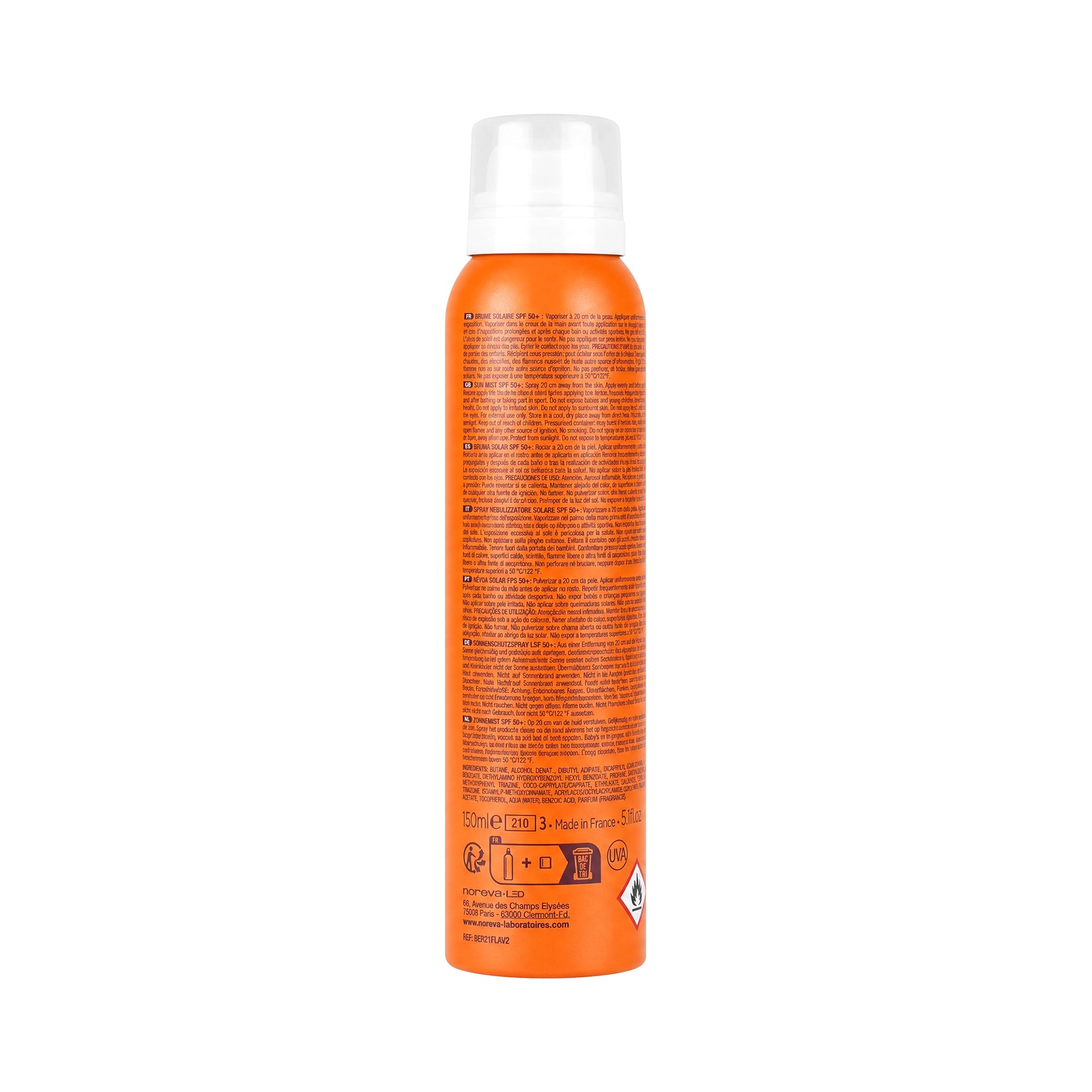 52884-Noreva Bergasol Expert Sun Mist Invisible Finish SPF50+150ml +1
