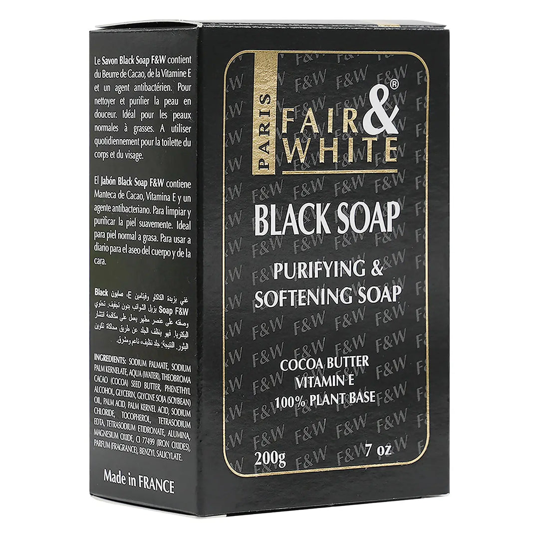 52890-Fair And White Black Soap 200g +4