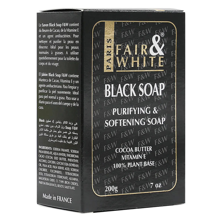 52890-Fair And White Black Soap 200g +4