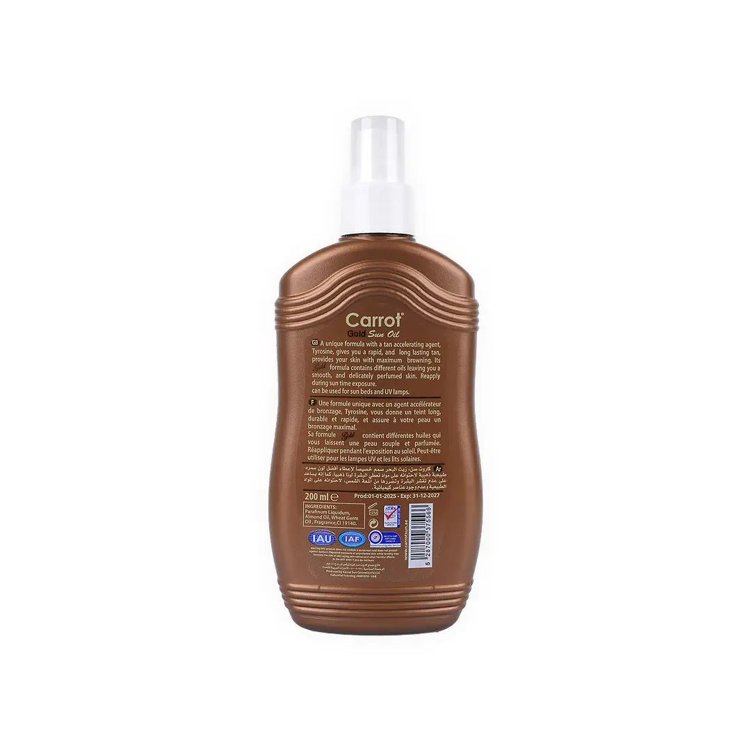 52894-Carrot Sun Oil Gold 200ml +1