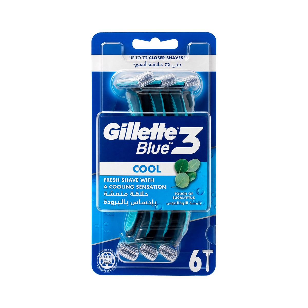 52914-Gillette Blue 3 Cool 6Pcs +1