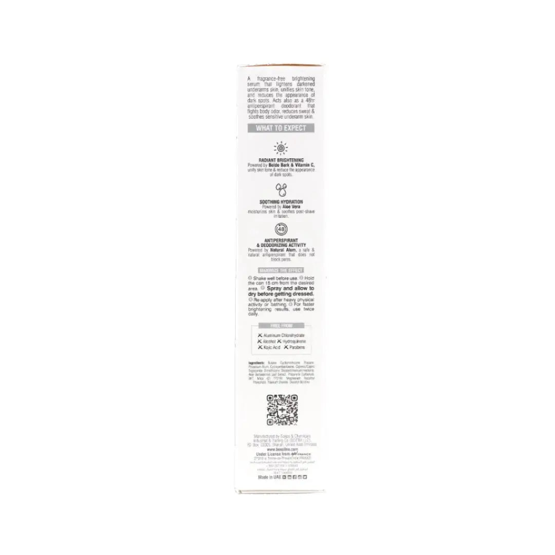 52925-Beesline Underarm Serum Vit C Spray 48h 150ml-Fragrance Free +3