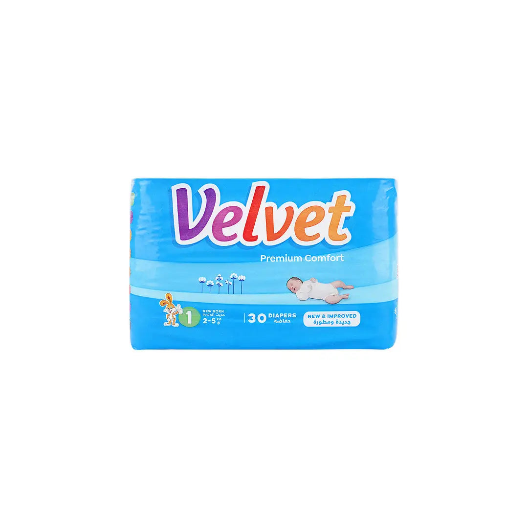 52958-Velvet No.1 Baby Diapers New Born 30Pcs (2-5KG)