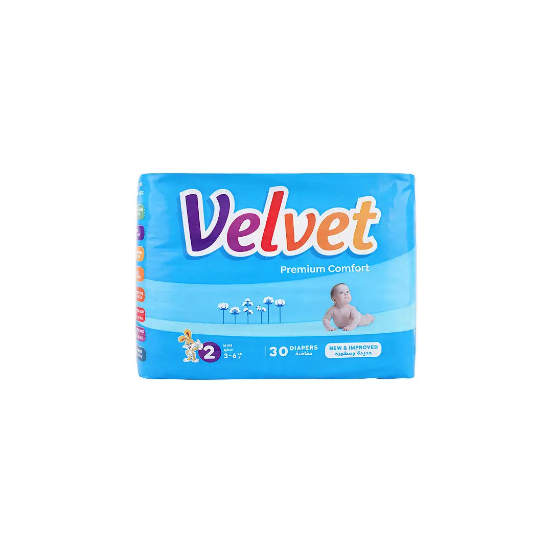 52959-Velvet No.2 Baby Diapers 30Pcs (3-6KG)