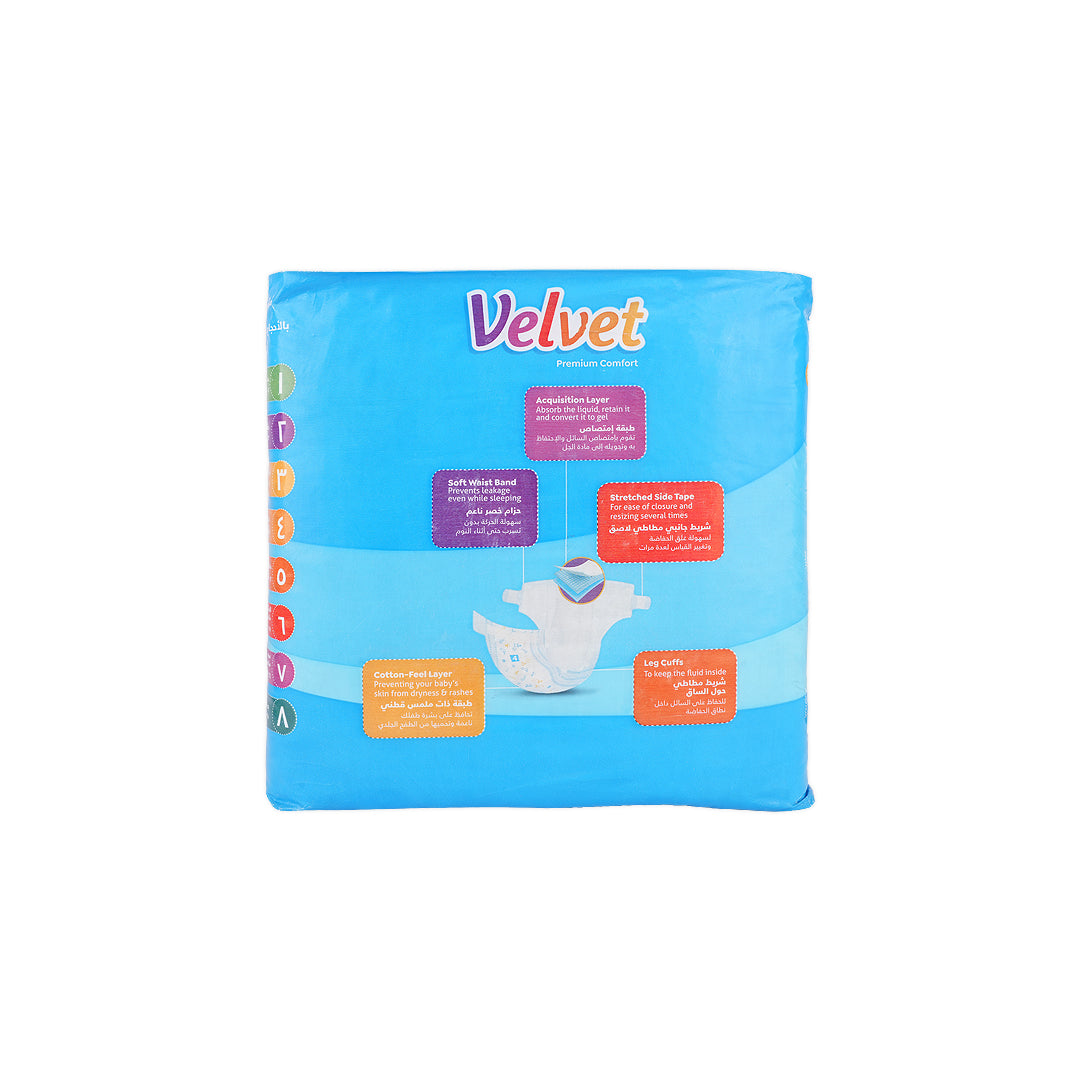 Velvet No.4 Baby Diapers 28Pcs (7-16KG) +3