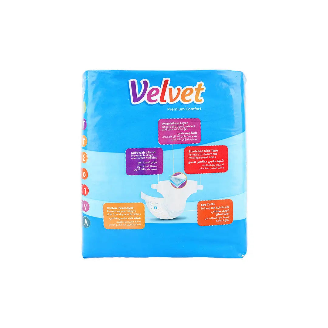 52966-Velvet No.6 Baby Diapers 23Pcs (18-30KG) +3