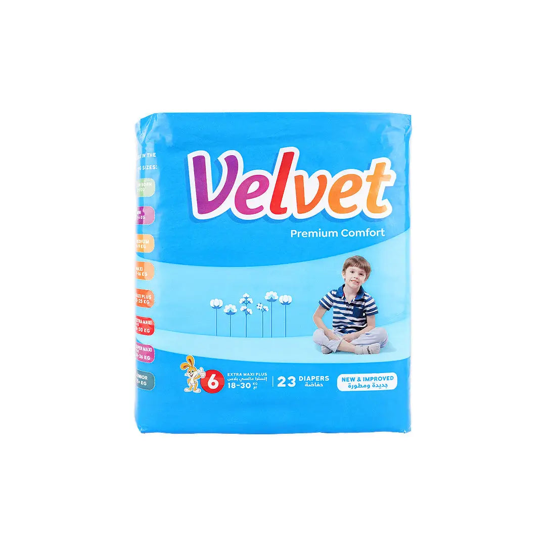 52966-Velvet No.6 Baby Diapers 23Pcs (18-30KG)