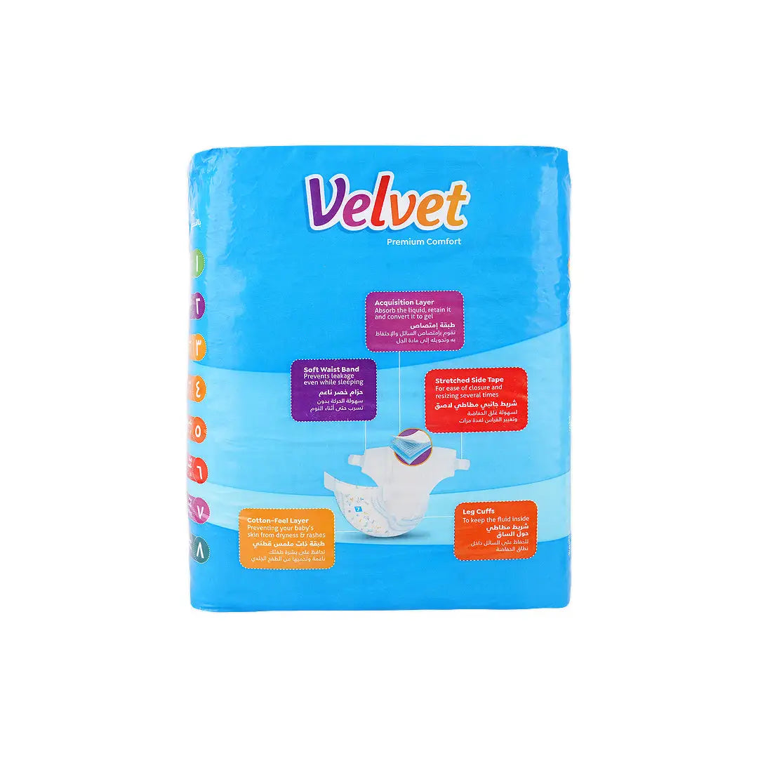 52969-Velvet No.7 Baby Diapers 22Pcs (24-36KG) +3