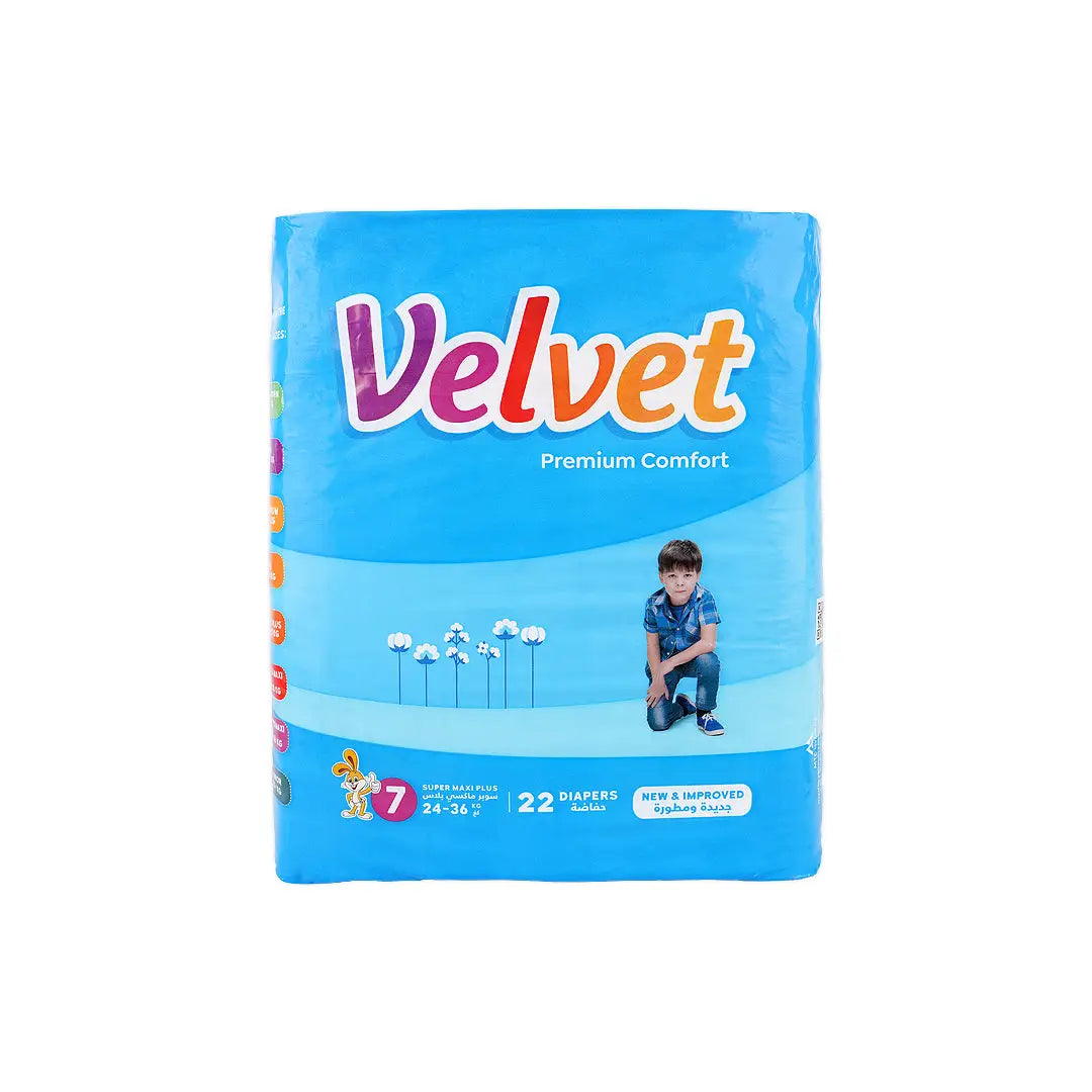 52969-Velvet No.7 Baby Diapers 22Pcs (24-36KG)