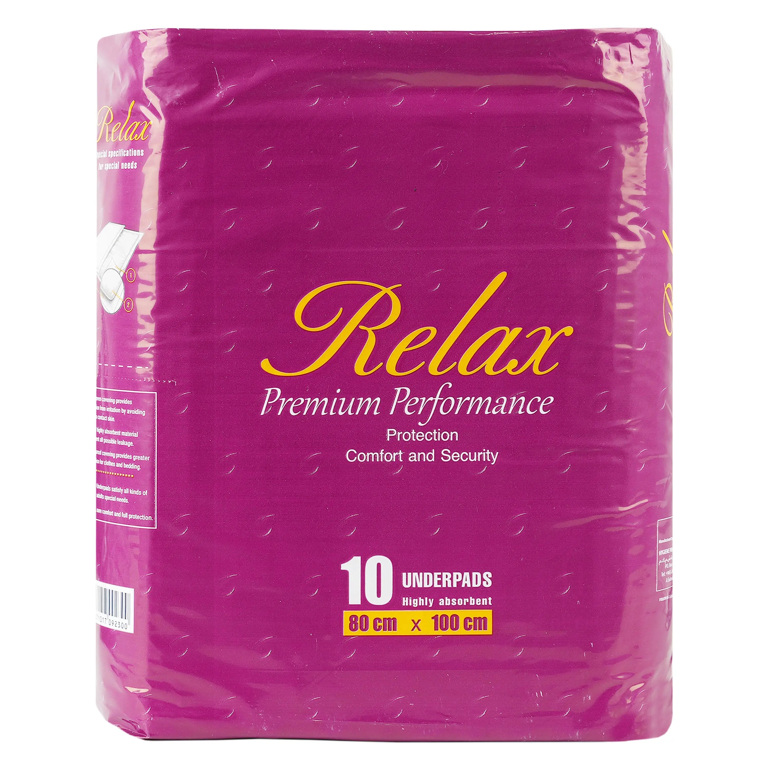 Relax Adult Under Pads 80X100CM 10Pcs