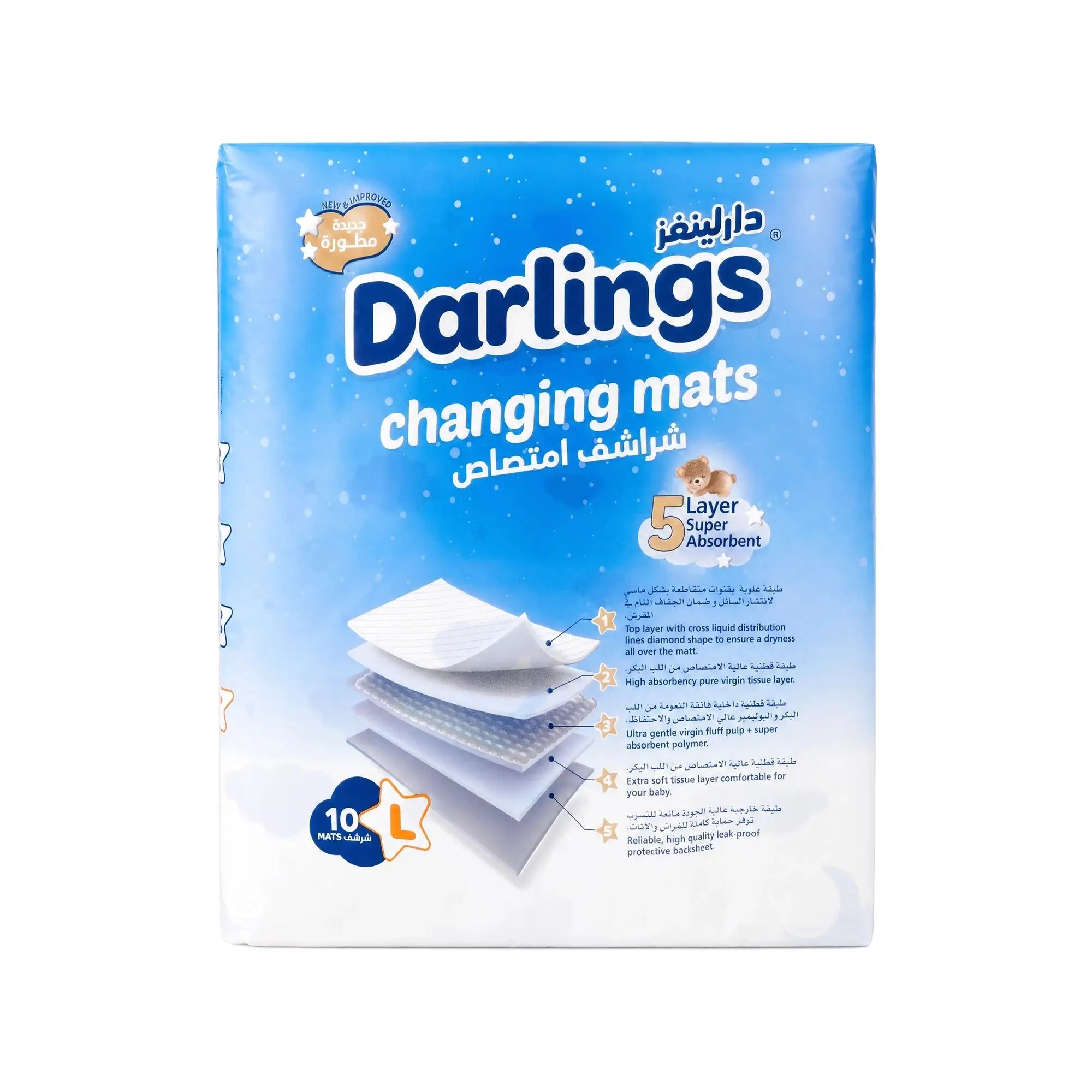 52975-Darlings Baby Change Mats Large 10pcs +1