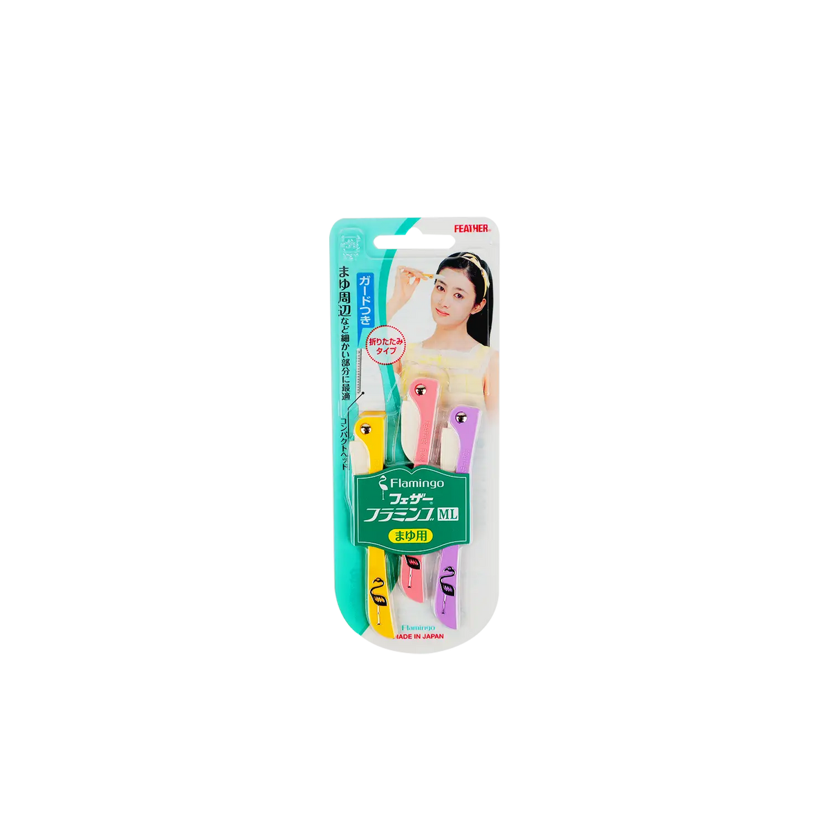53007-Flamingo Feathers Ladies Small Flop Blades