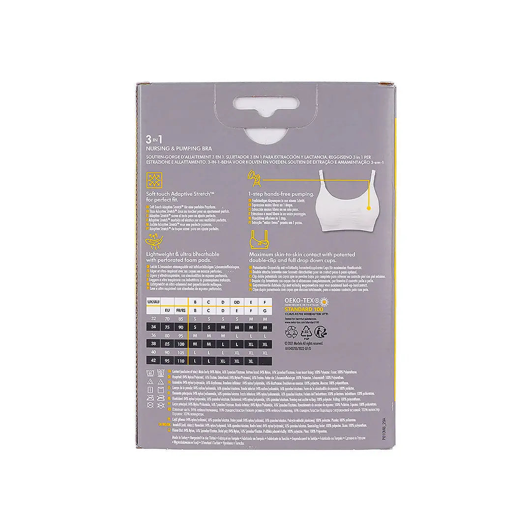 Medela 3in1 Nursing & Pumping Bra - Black Medium +3