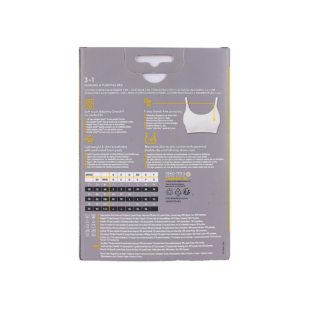 Medela 3in1 Nursing & Pumping Bra - Black X-Large +3