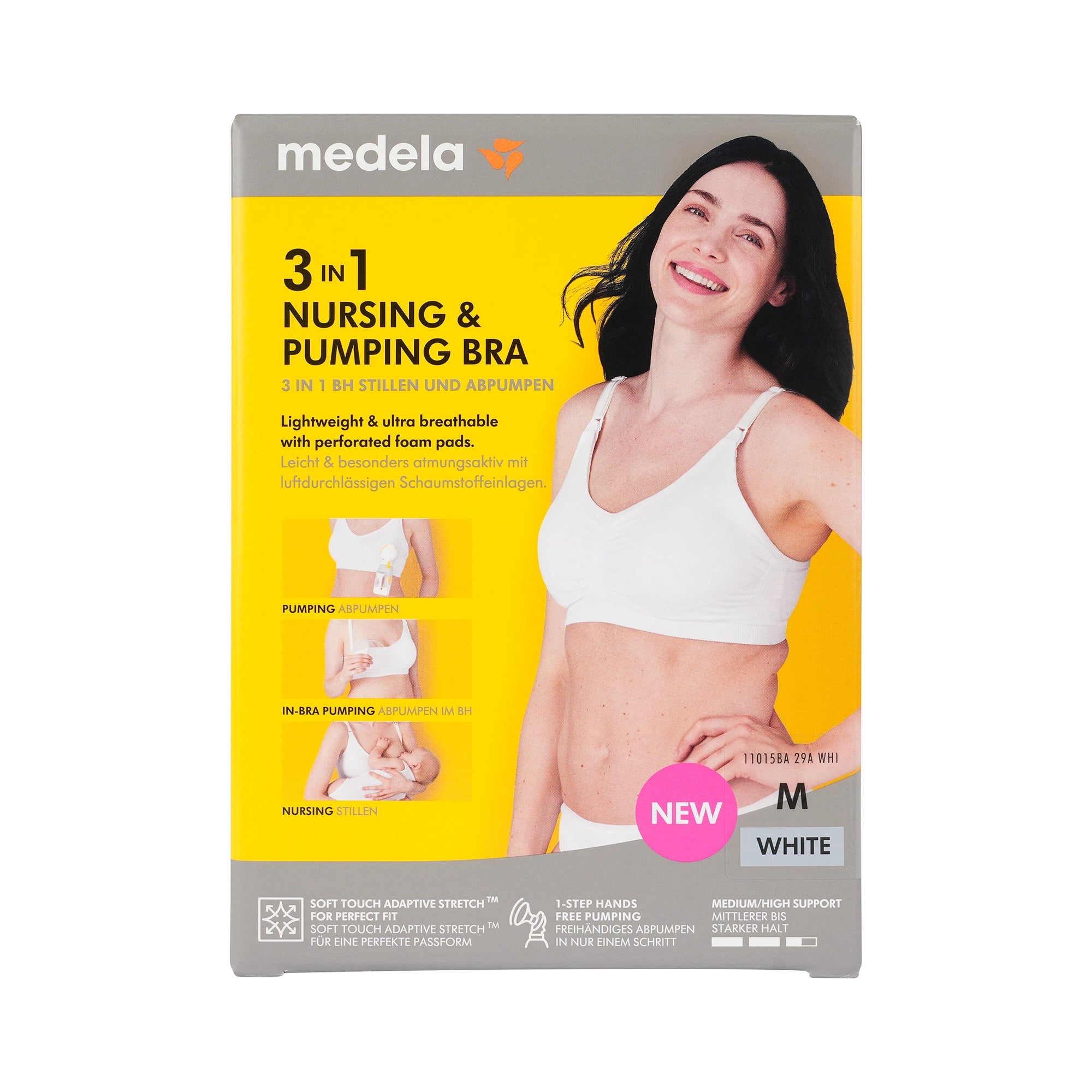 53017-Medela 3in1 Nursing & Pumping Bra - White Medium