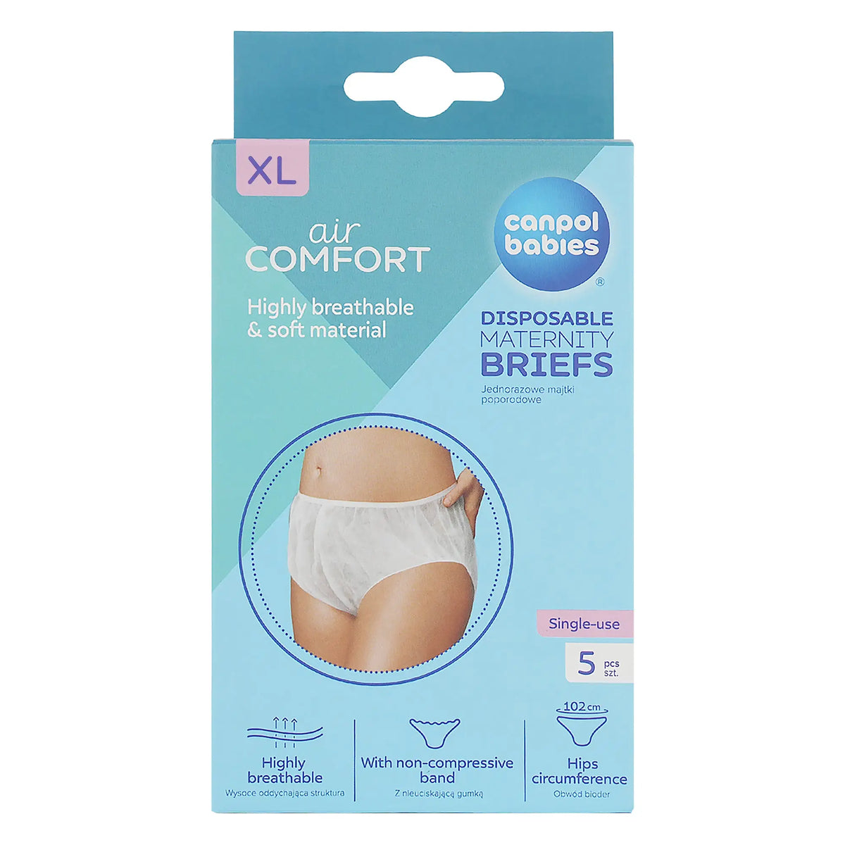 53041-Canpol Disposable Maternity Briefs 5pcs-XL