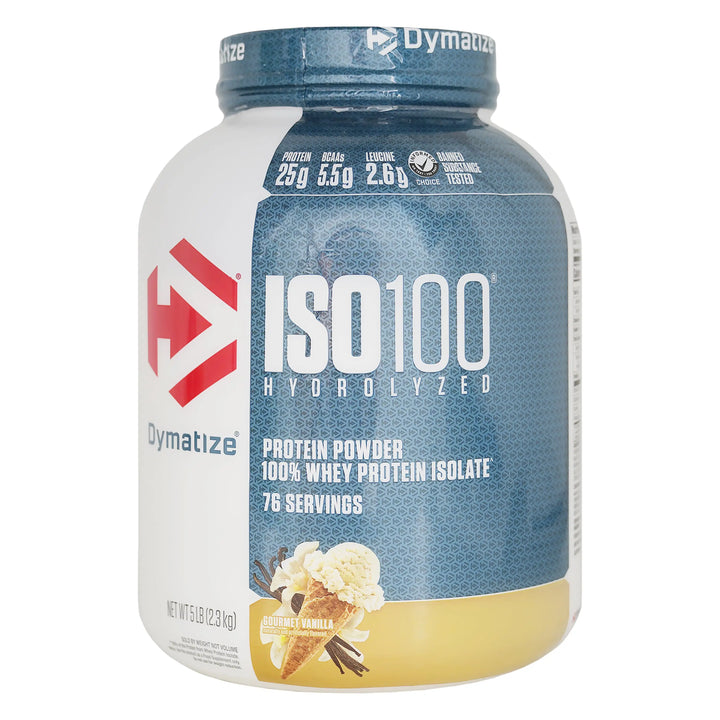 53042-Dymatize Iso100 Hydrolyzed Protein Powder 2.3Kg - Vanilla