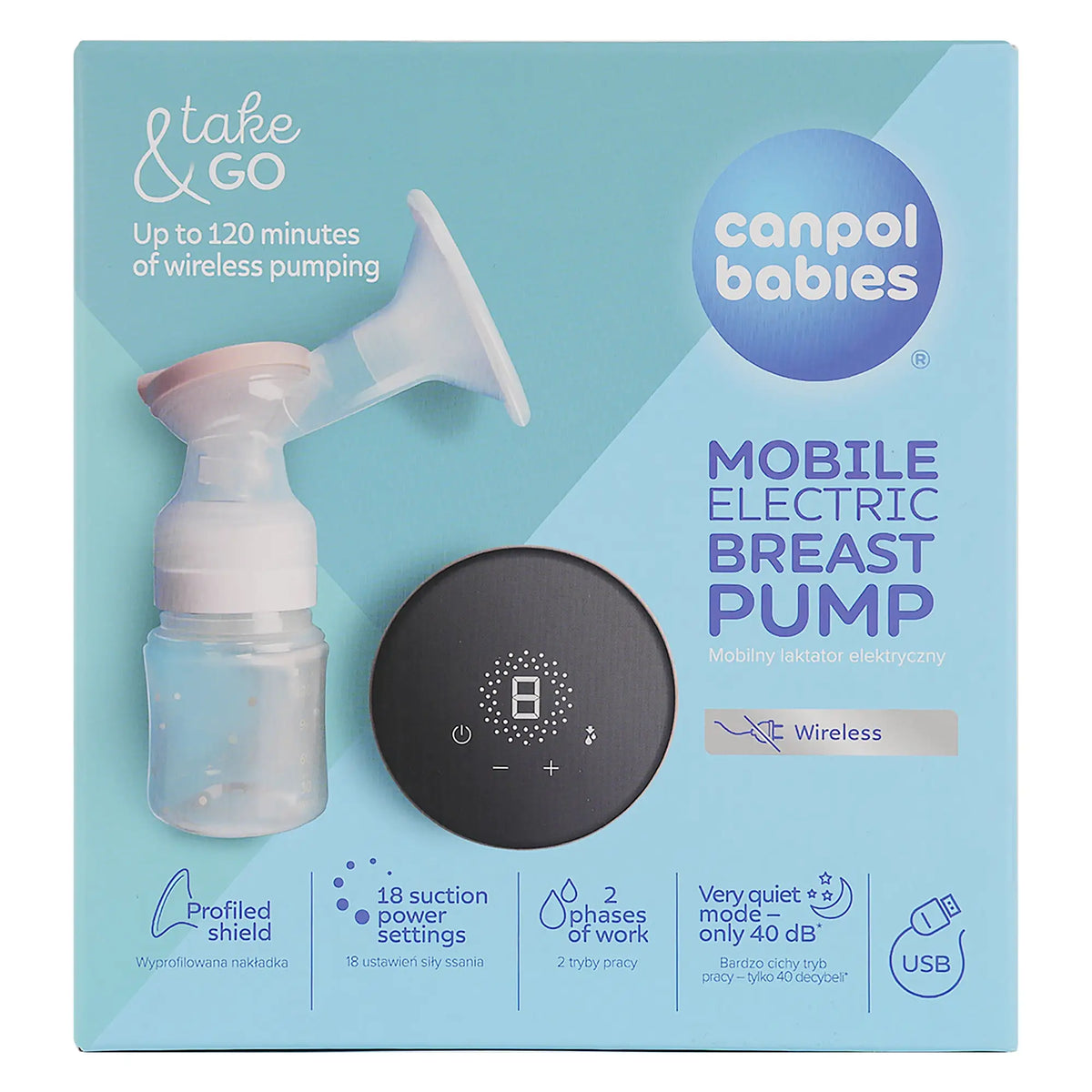 53043-Canpol Mobile Electric Breast Pump Take&Go