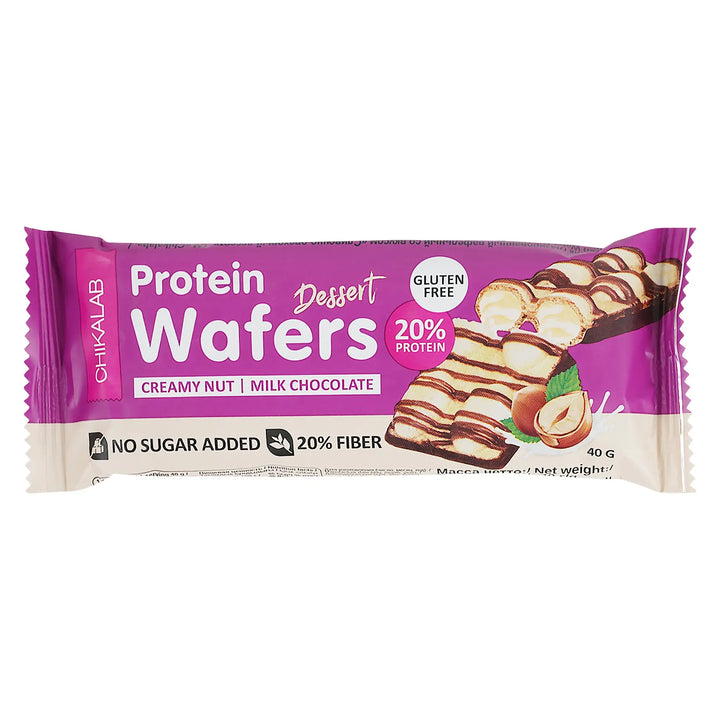 53048-Chikalab Protein Wafers Dessert Creamy Nut 40g +2