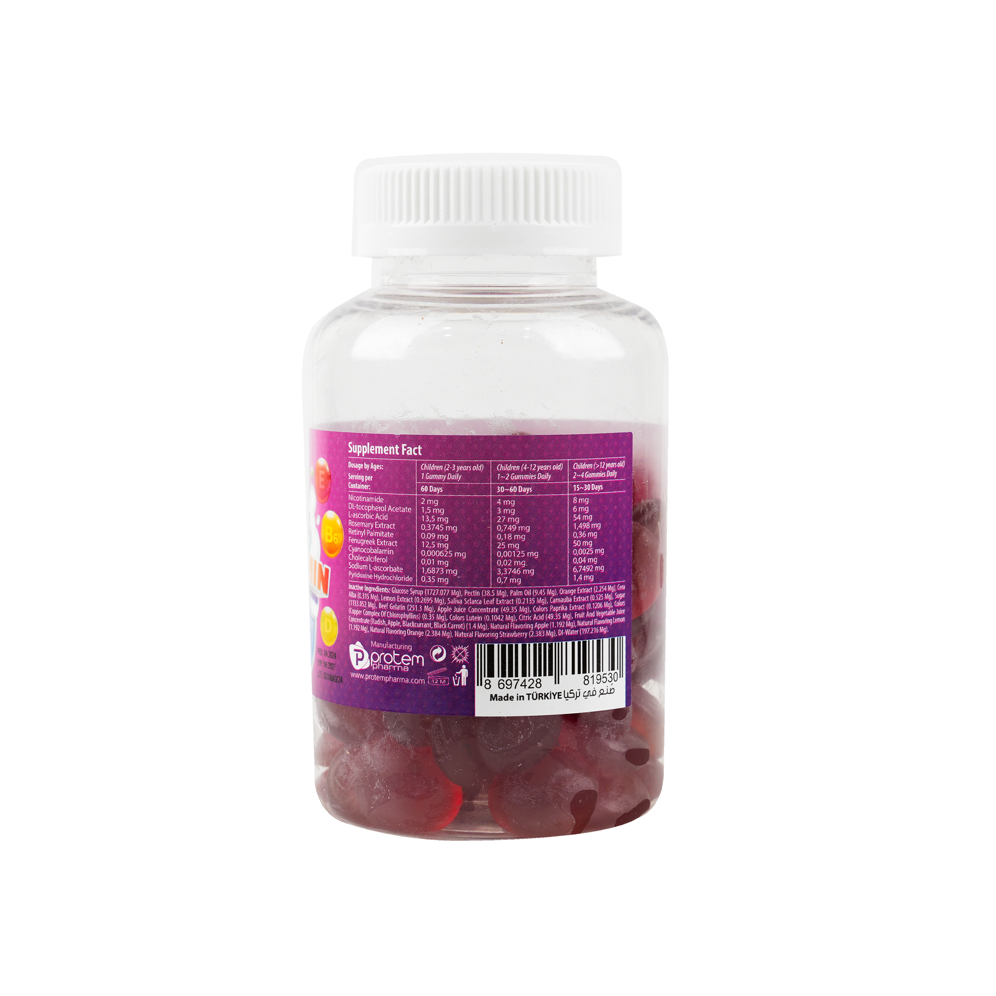 Protem Pharma Appetizer  For Kids Multivitamin 60Gummies