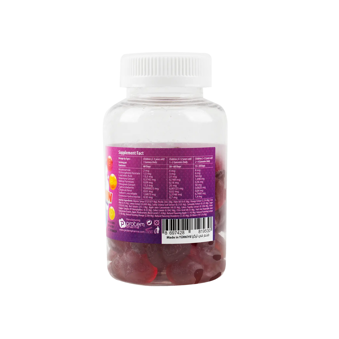 53094-Protem Pharma Appetizer  For Kids Multivitamin 60Gummies +1