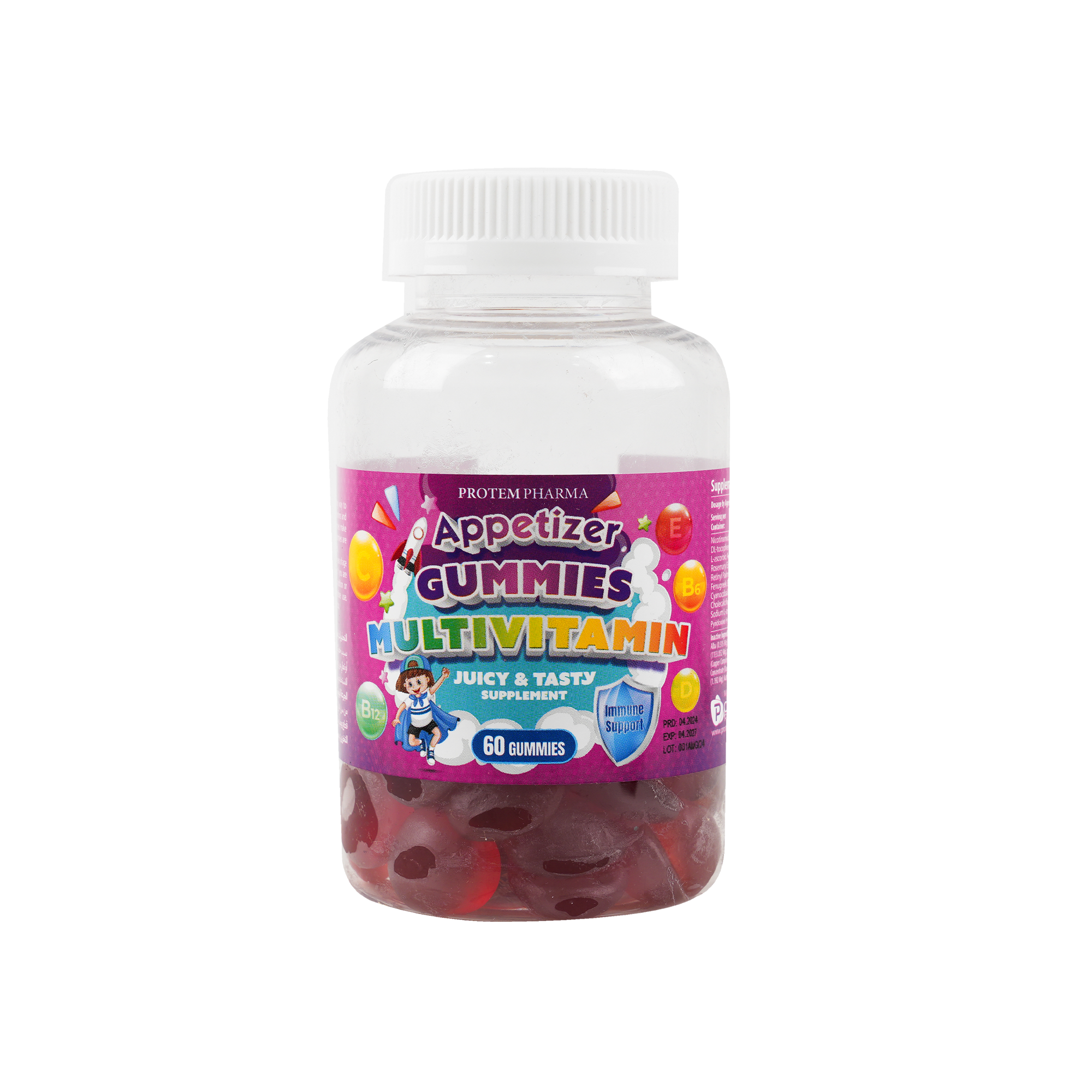 Protem Pharma Appetizer  For Kids Multivitamin 60Gummies