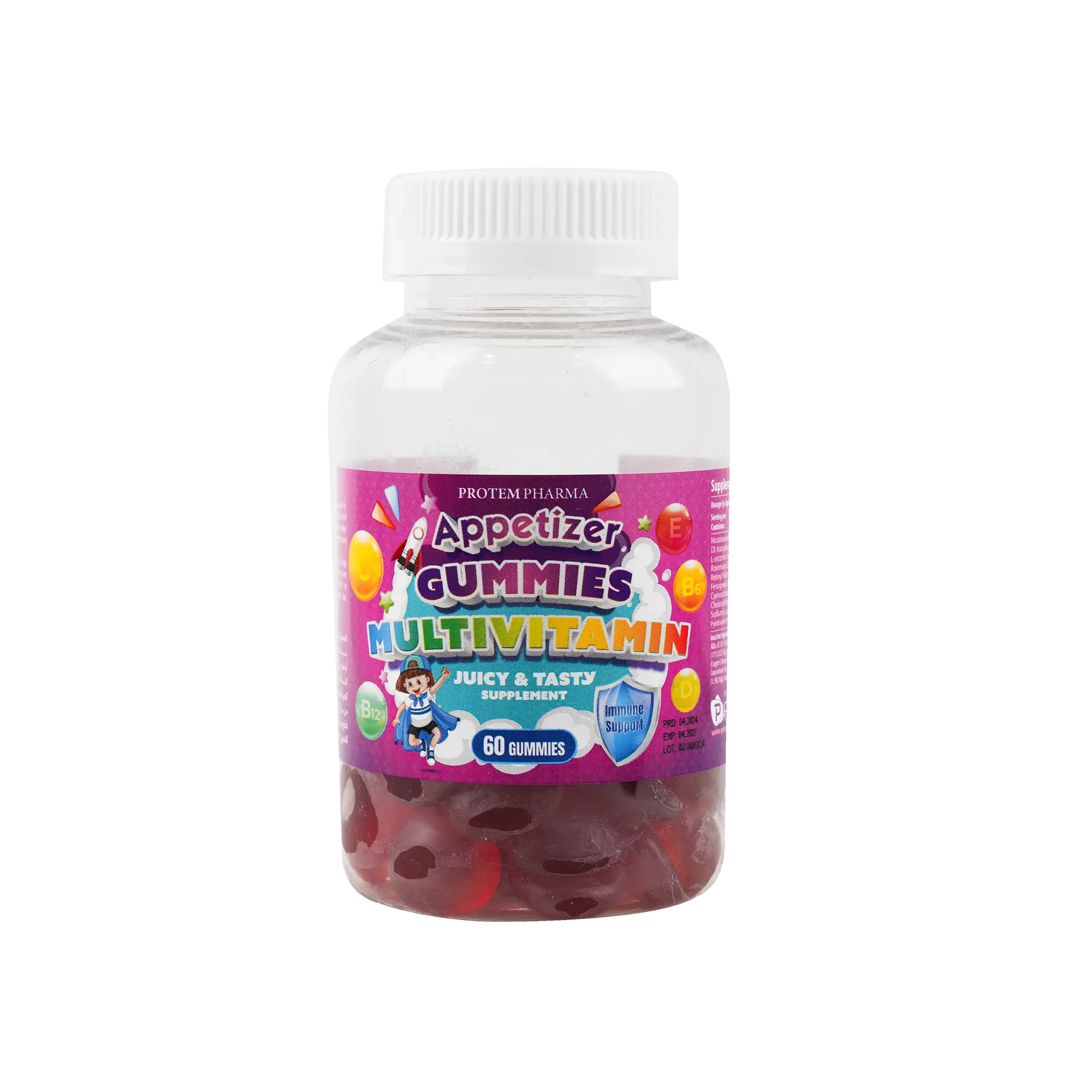 Protem Pharma Appetizer  For Kids Multivitamin 60Gummies