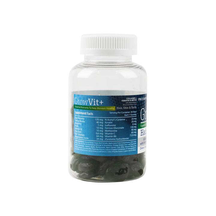 53095-Protem Pharma GrowVit+ For Adult Hair,Skin &amp;Nails 60Gummies +2