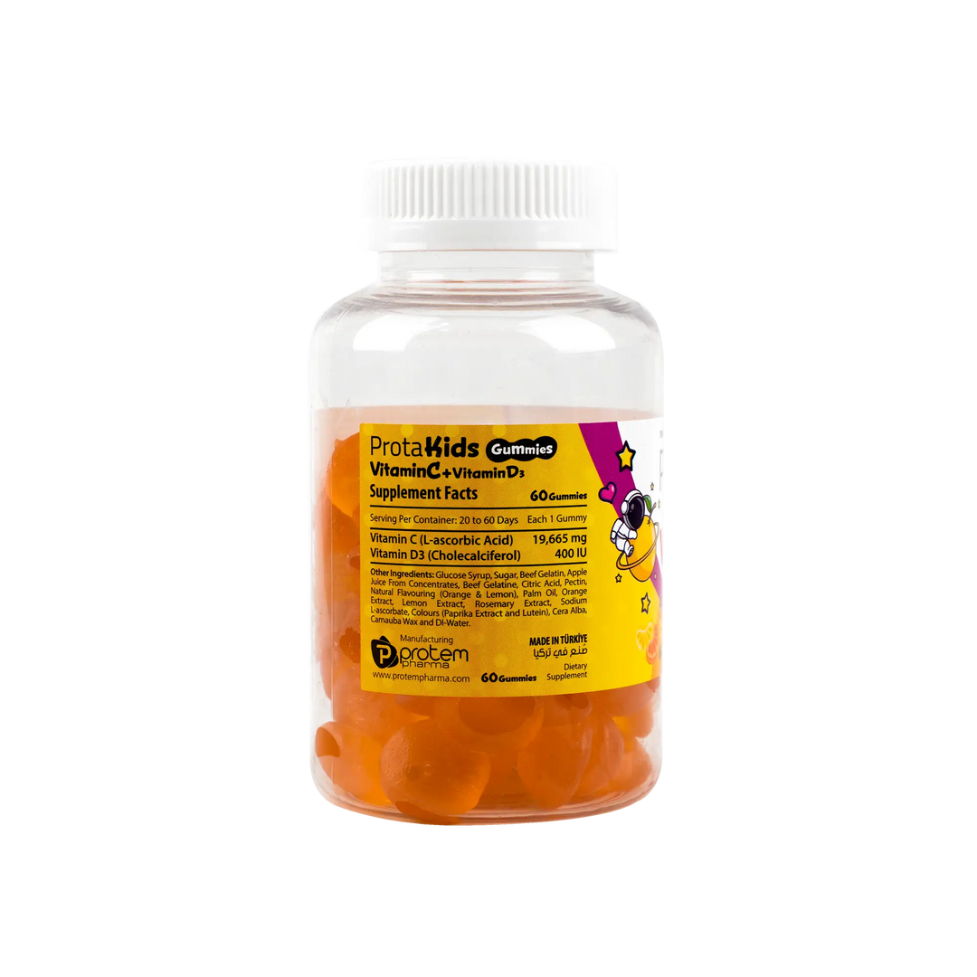 53096-Protem Pharma Prota Kids Vitamin C +Vit D3 400iu 60Gummies +2