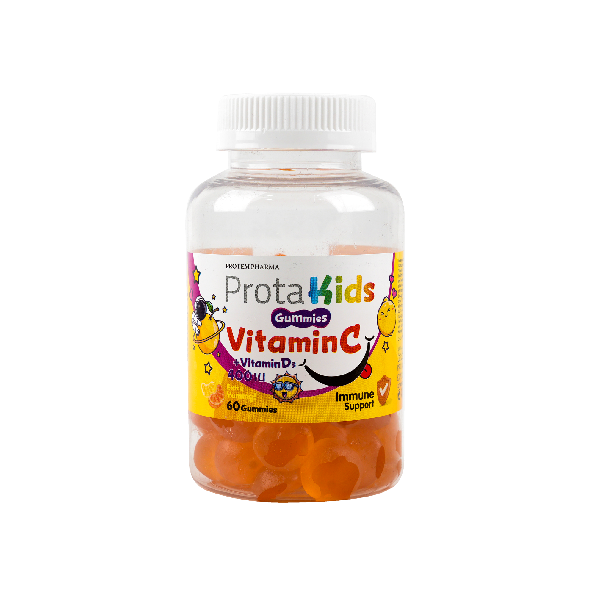 Protem Pharma Prota Kids Vitamin C +Vit D3 400iu 60Gummies