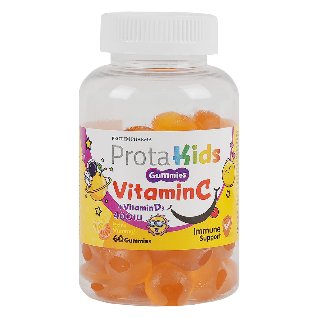 Protem Pharma Prota Kids Vitamin C +Vit D3 400iu 60Gummies