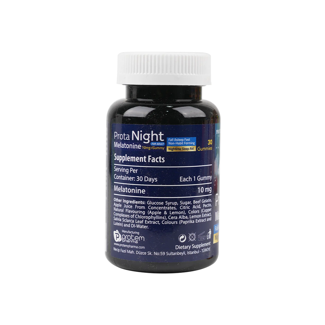 53097-Protem Pharma Prota Night ForAdult Melatonine 10mg 30Gummies +2