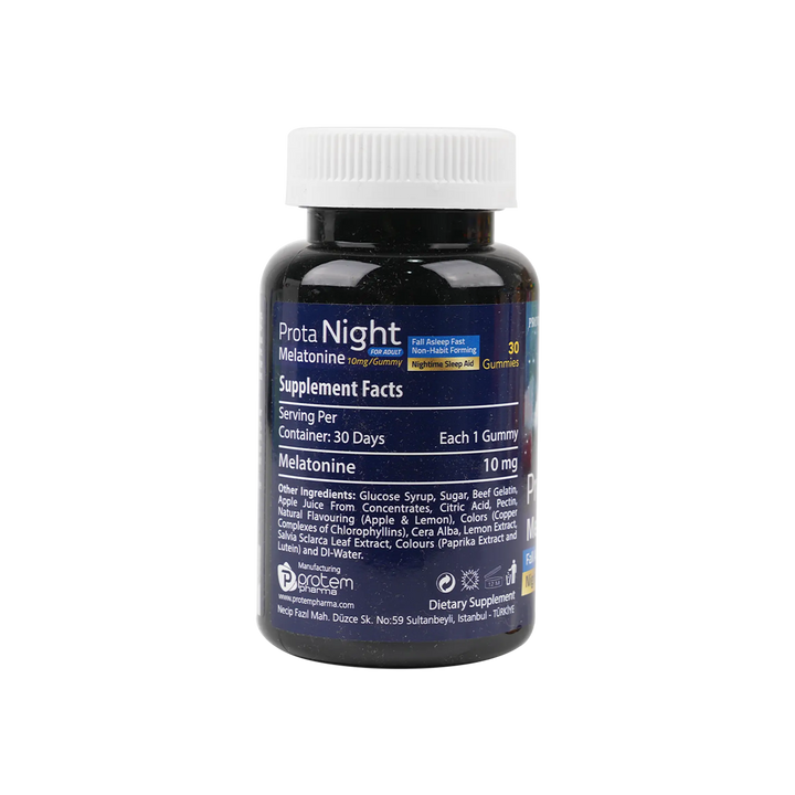 53097-Protem Pharma Prota Night ForAdult Melatonine 10mg 30Gummies +2