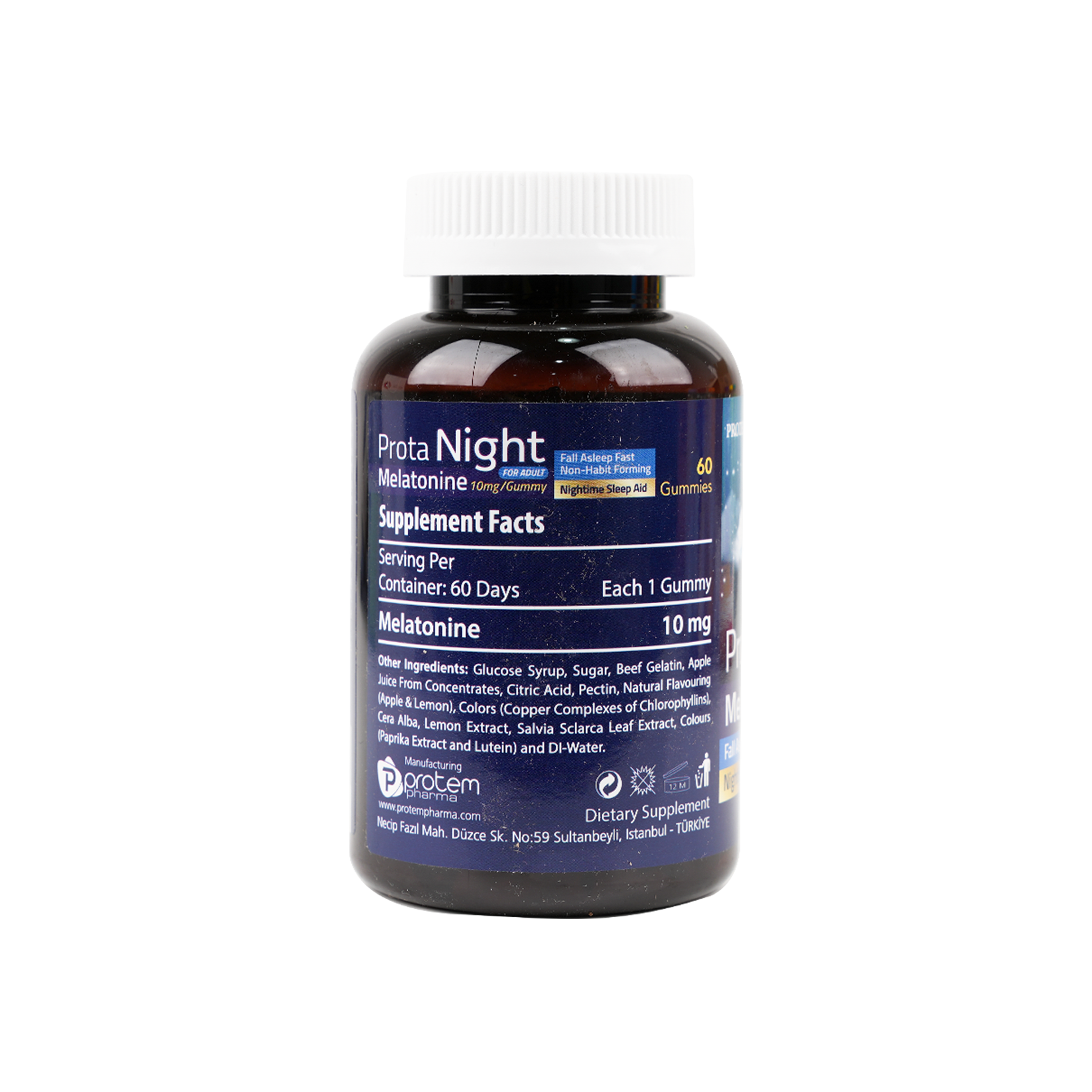 Protem Pharma Prota Night ForAdult Melatonine 10mg 60Gummies