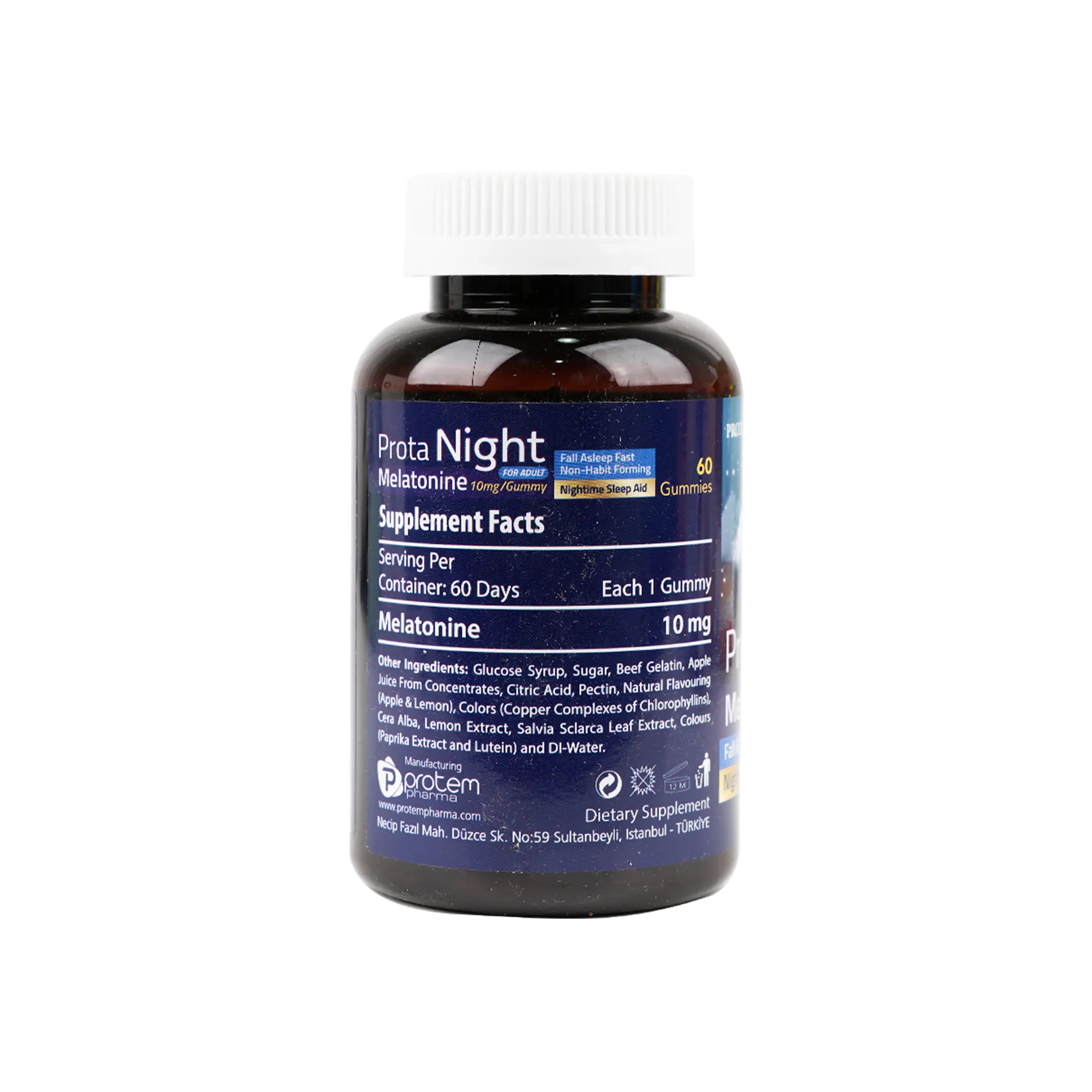 Protem Pharma Prota Night ForAdult Melatonine 10mg 60Gummies